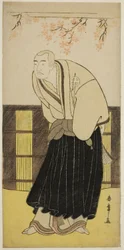 Skuespilleren Otani Hiroji III som munken Izayoibo i stykket Keisei Katabira ga Tsuji, fremført på Ichimura Theatre i den syvende måneden, 1783