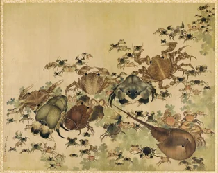 Krepsdyr, Edo-perioden ca. 1825 (blekk og farge på silke)