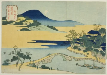 Evening Moon at Izumizaki (Izumizaki yagetsu), fra serien "Eight Views of the Ryukyu Islands (Ryukyu hakkei)"