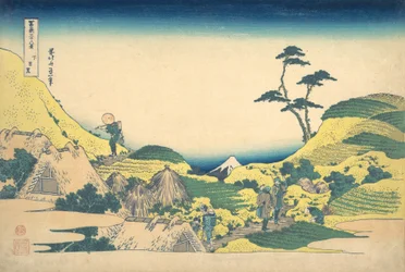 Nedre Meguro Shimo Meguro, fra serien Thirty-six Views of Fuji Fugaku..., ca. 1830-32.