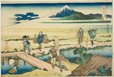 Kazu Nakahara Sagami P Rovinse (uraffinert sake Nakahara), fra seriens `` Mr. Tirty x utsikt over fjellet Fuji (Fugaku Usaju Rokukei) 