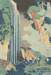 Ono-fossen på Kisokaido, Kisokaido Ono no bakufu, fra serien En reise gjennom Wa..., ca. 1832.