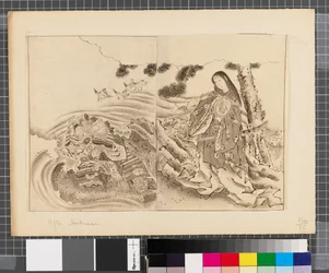 Scener fra krigen mellom Japan og Korea, slutten av 1700-tallet–første halvdel av 1800-tallet (blekk og vask på papir)