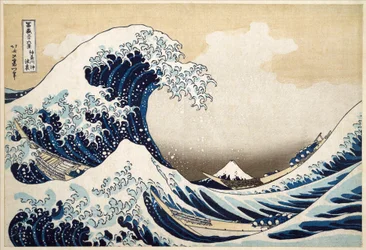 Den store bølgen utenfor Kanagawa fra serien «36 utsikter over Fuji-fjellet», 1831