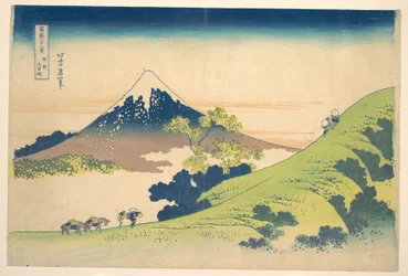 Inume-passet i Kai-provinsen (Kōshū Inume tōge), fra serien «De tretti-seks utsiktene over Fuji-fjellet» (Fugaku sanjūrokkei)
