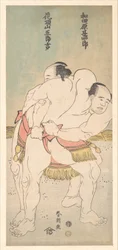 Sumo-bryterne Wadagahara Jinshirō og Kachōzan Gorokichi