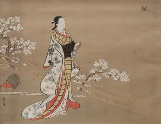 Parodi på Murasaki, fra Lavender Wakamurasaki, kapittel 5 av Tale of Genji, 1700-tallet.