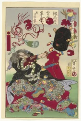 Okuda Samon Yukitaka Genroku-perioden i Japan Genroku Yamato Nishiki