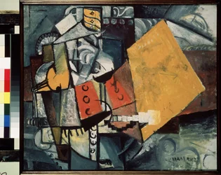 Vakt (Vakter). Maleri av Kasimir Severinovich Malevich (Malevich, Malevic) (1878-1935), olje på lerret