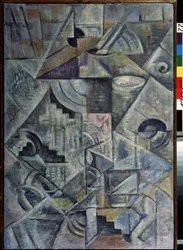 Samovar. Maleri av Kasimir Severinovich Malevich (Malevich, Malevic) (1878-1935), olje på lerret