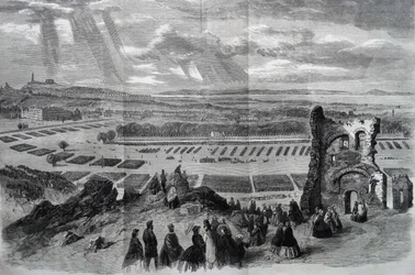 Anmeldelsen av Hennes Majestet av Rifle Volunteers, 1860