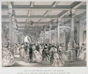 Mottak for sultanen av Tyrkia, Guildhall, City of London, 1867