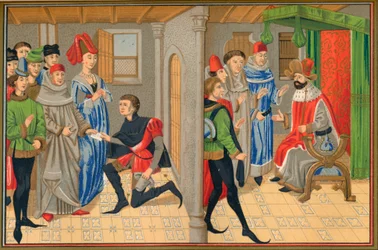 Scene fra historien om Renaud De Montauban, 1400-tallet, 1849.