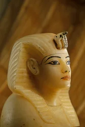 Kanopisk propp av alabast fra Tutankhamons grav i form av et kvinneportrett, 2009 (foto)