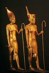 Forgylte trefigurer av faraokong Tut, Tutankhamon, 2009 (bilde)