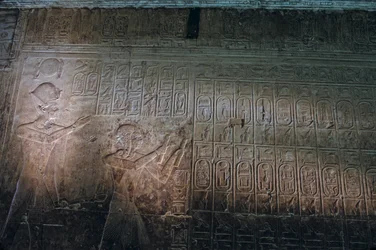 Eldste kjente kongeliste, Seti I-tempelet i Abydos, Seti I ser ut til å stå bak Ram…, 2005 (bilde)