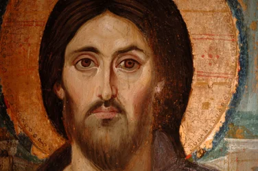 Maleri av Jesus i koptisk stil, St. Katarinaklostermuseum, det eldste kontin…, 6. århundre e.Kr. (maleri)