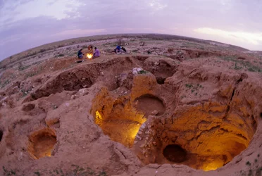 Shiqmim, ca. 4200 f.Kr., landsby fra kobberalderen med underjordisk lagring, Israel