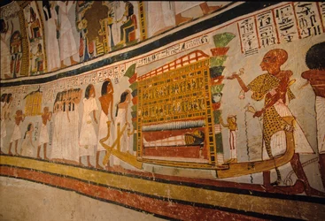 Roys grav; begravelsesfølge; 18. dynasti. Adelsdalen; Theben; Egypt; Ne…