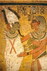 Veggmaleri i graven til kong Tutankhamon; Egypt; Det nye kongeriket; Tutankhamon; Dalen…, 2003 (foto)