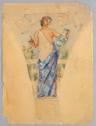 Personifisering av "Ceramics," Studie for Dome of the Manufacturer
