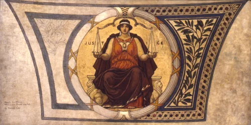 Studie for Mosaic, Wisconsin State Capital, quot;Rettferdighetquot;