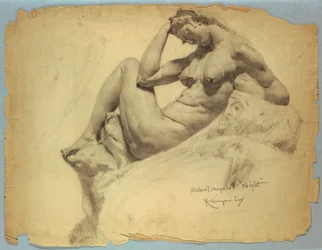 Studie av Michelangelos "Natt"