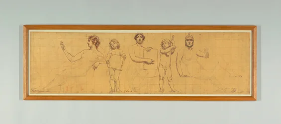 The Statute Law, Study for Right Panel of "The Reign of Law," Frieze for Appellate Court, New York