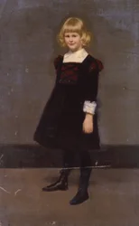 Uten tittel, Portrait of a Young Girl, ca. 1900.