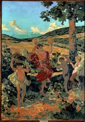 ""Fete Champetre Or The Triumph Of Bacchus"" (Country Festival) Maleri av Ker-Xavier (Ker Xavier) Roussel (1867-1944) 1911-1913 Nabis Saint Petersburg, Hermitage Museum