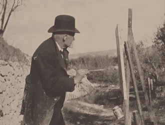 Paul Cézanne maleri på Les Lauves, 1906.