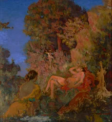 Den sovende Diana 1924 (olje på lerret)