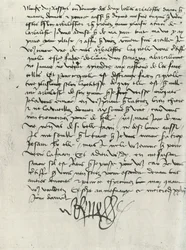 Brev fra kong René av Anjou, 1400-tallet, 1934.