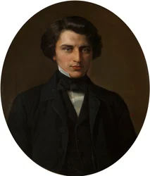 Portrett av poeten Vladimir Zhemchuzhnikov, 1830-1884, 1854.