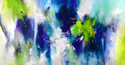 Levende, flytende abstrakt kunst