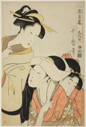 Akt IX (Kudanme), fra serien quot;Skattkammeret til de lojale tjenerne (Chushingura)quot;, ca. 1798–99 (farget tresnitt; oban)