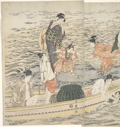 Awabi-skalldykkere ved Enoshima