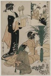 Chushingura: Akt IV av The Storehouse of Loyalty, slutten av 1790-tallet.