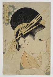 Kurtisane Hanaogi fra Ogiya-huset, 1801