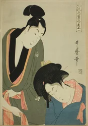 Lovers Parting in the Morning, fra serien "Elegant Five-needled Pine (Furyu goyo no matsu)"