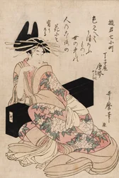 Trykk - Kurtisanen Chojiya Karakoto, 1700-tallet