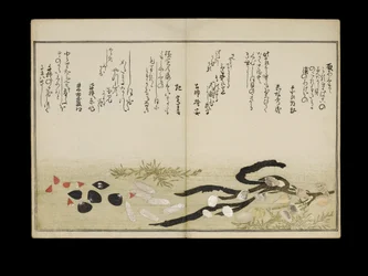 Shiohi no tsuto (Gaver fra Ebb Tide), kjent som Shell Book, 1789 (farget treblokktrykk)