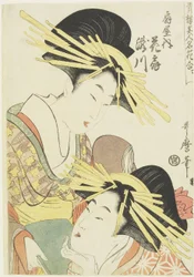Kurtisanene Hanao_gi og Takigawa fra O_giya-huset, ca. 1805