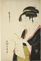 Tomimoto Toyohina, ca. 1793 (farget tresnitt; oban)