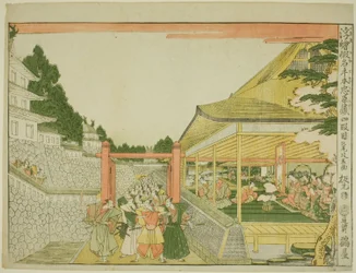Act IV (Yondanme), fra serien "Perspective Pictures of the Storehouse of Loyal Retainers (Uki-e kanadehon Chushingura)"