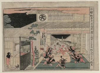 Chushingura: Act X fra serien Perspective Pictures for The Treasure House of Loyalty, ca. 1790