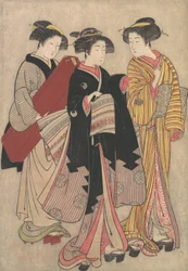To geishaer ute på tur, 1739-1820.