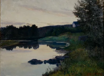 Sommerkveld (olje på lerret)