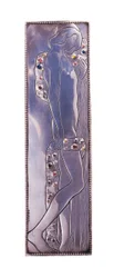 Panel fra A Wiener Werkstatte enkeltseng, ca. 1904 (metall)