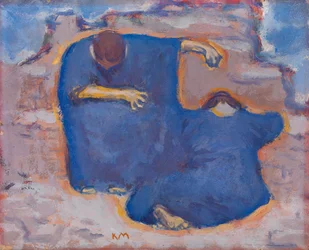 ""Pleureuses"" (Sorgende kvinner) - Maleri av Koloman Moser (1868-1918) ca. 1913 - Olje på papp - Størrelse 28x34,5 cm Privat samling